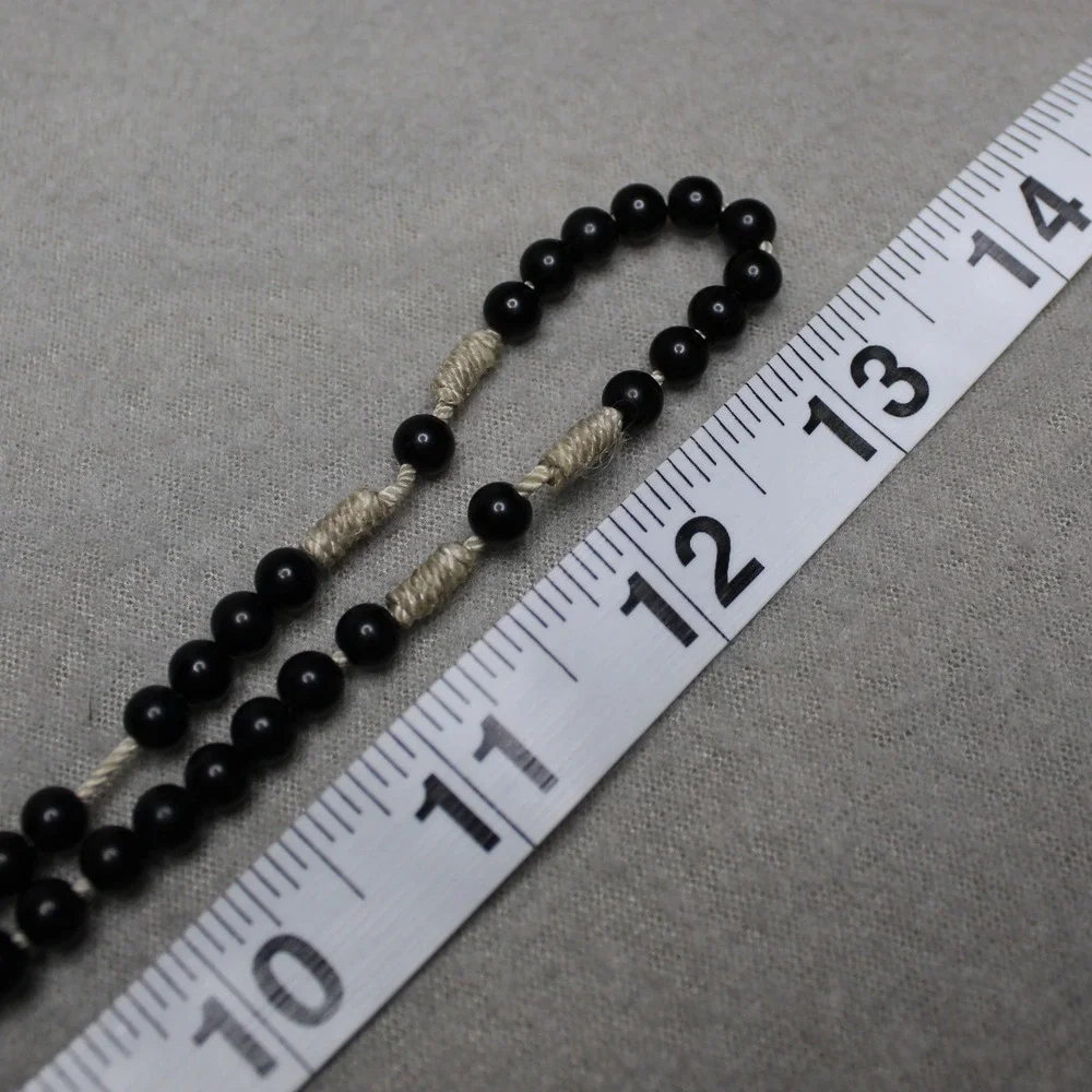 Unbranded Rosary‎ Prayer Beads Unisex OS Black Excellent Crucifix Knotted Cord